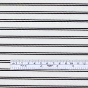 Basketweave Weft Stripe Cotton - Cream