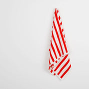 Big Top Stripe Silk Crepe De Chine - Red - Buy online at The Fabric Store