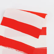 Big Top Stripe Silk Crepe De Chine - Red