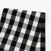 Stretch Cotton Seersucker Gingham - Black