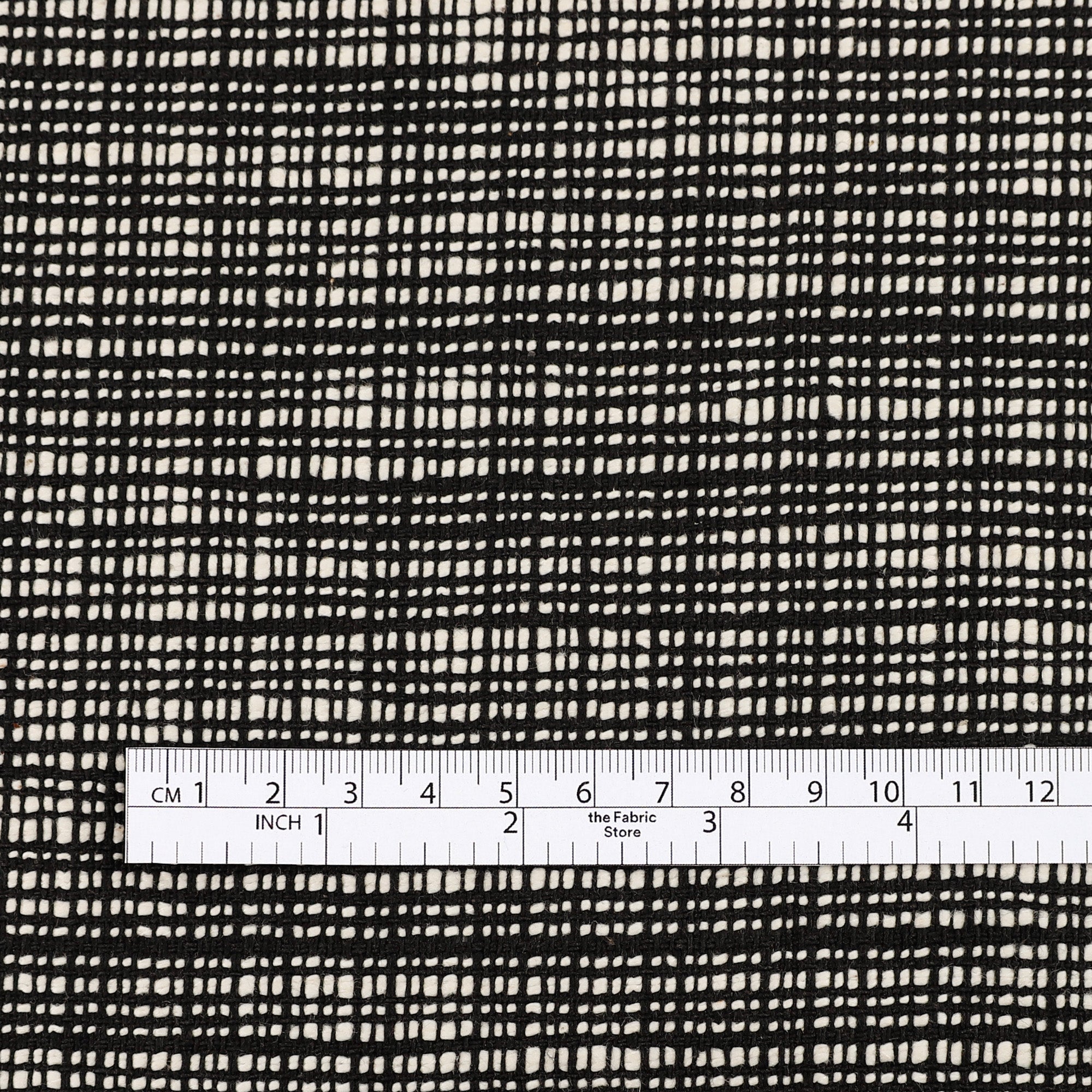 Micro Grid Cotton Tweed - Black