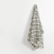 Shimmer Check Tweed - Black / White