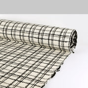 Shimmer Check Tweed - Black / White