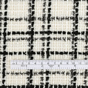 Shimmer Check Tweed - Black / White