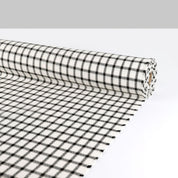 Crepe Check Wool Blend Suiting - Ivory/Black (2.2m Bundle)