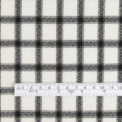Crepe Check Wool Blend Suiting - Ivory/Black (2.2m Bundle)