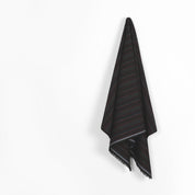 Red Thread Pinstripe Stretch Wool / Poly - Black