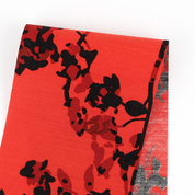 Blooming Branches Wool/Silk Suiting - Red (Pieces)
