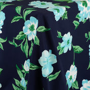 Blooming Peony Cotton - Aqua