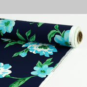 Blooming Peony Cotton - Aqua