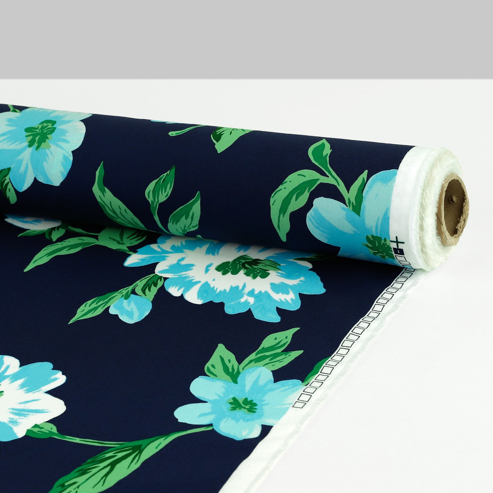 Blooming Peony Cotton - Aqua