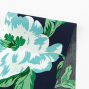 Blooming Peony Cotton - Aqua