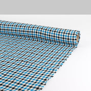 Lightweight Tattersall Check Linen - Capri