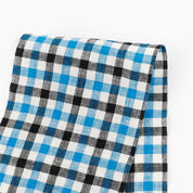 Lightweight Tattersall Check Linen - Capri (remnant)