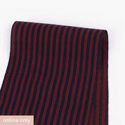 Stripe Viscose / Ecovero Crepe - Wine / Ink
