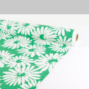 Bold Gerbera Midweight Linen - Emerald