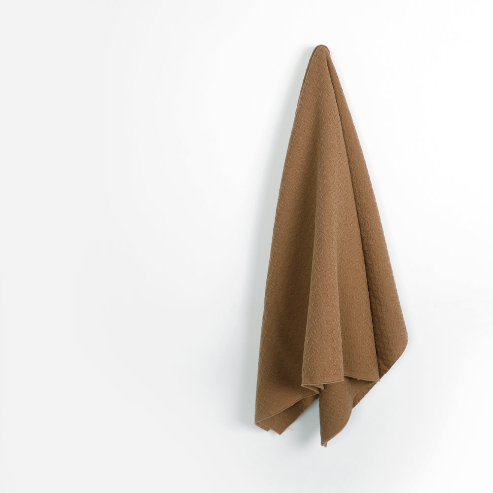 Pure Wool Houndstooth Coating - Noix