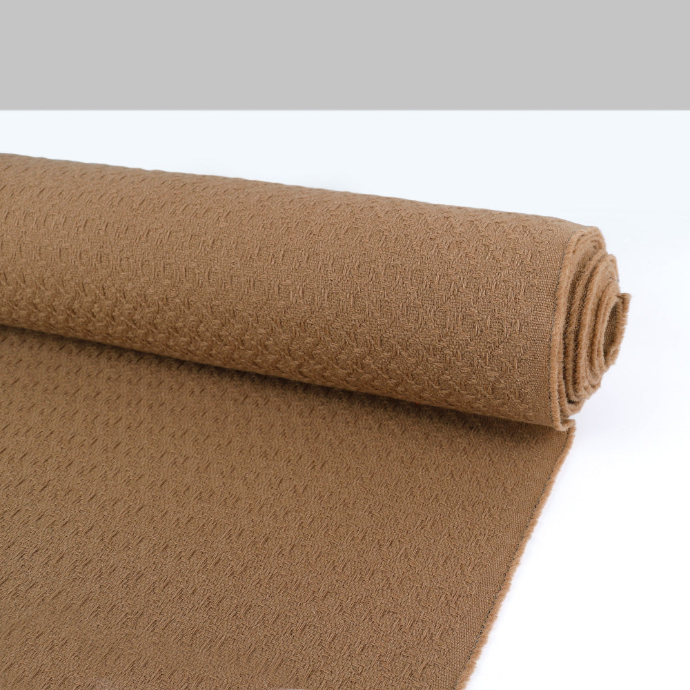 Pure Wool Houndstooth Coating - Noix