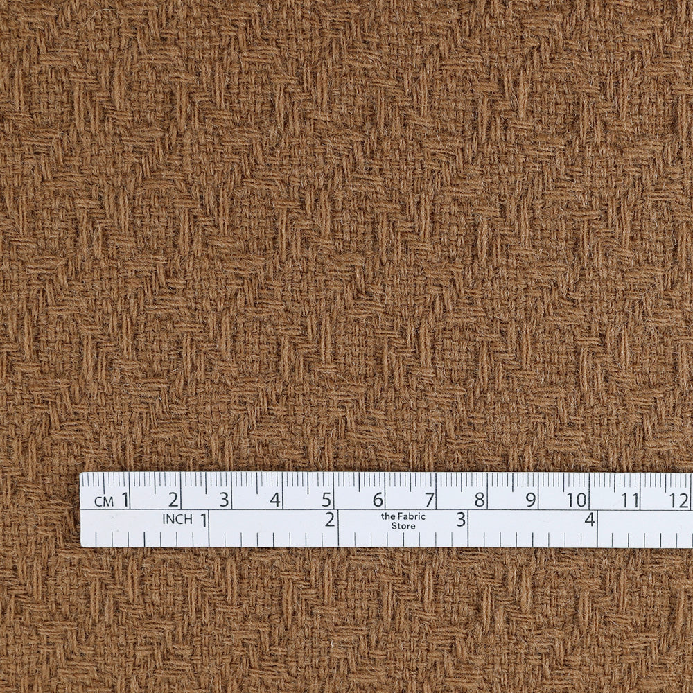 Pure Wool Houndstooth Coating - Noix
