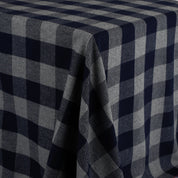 Buffalo Check Brushed Cotton Twill - Navy/Grey