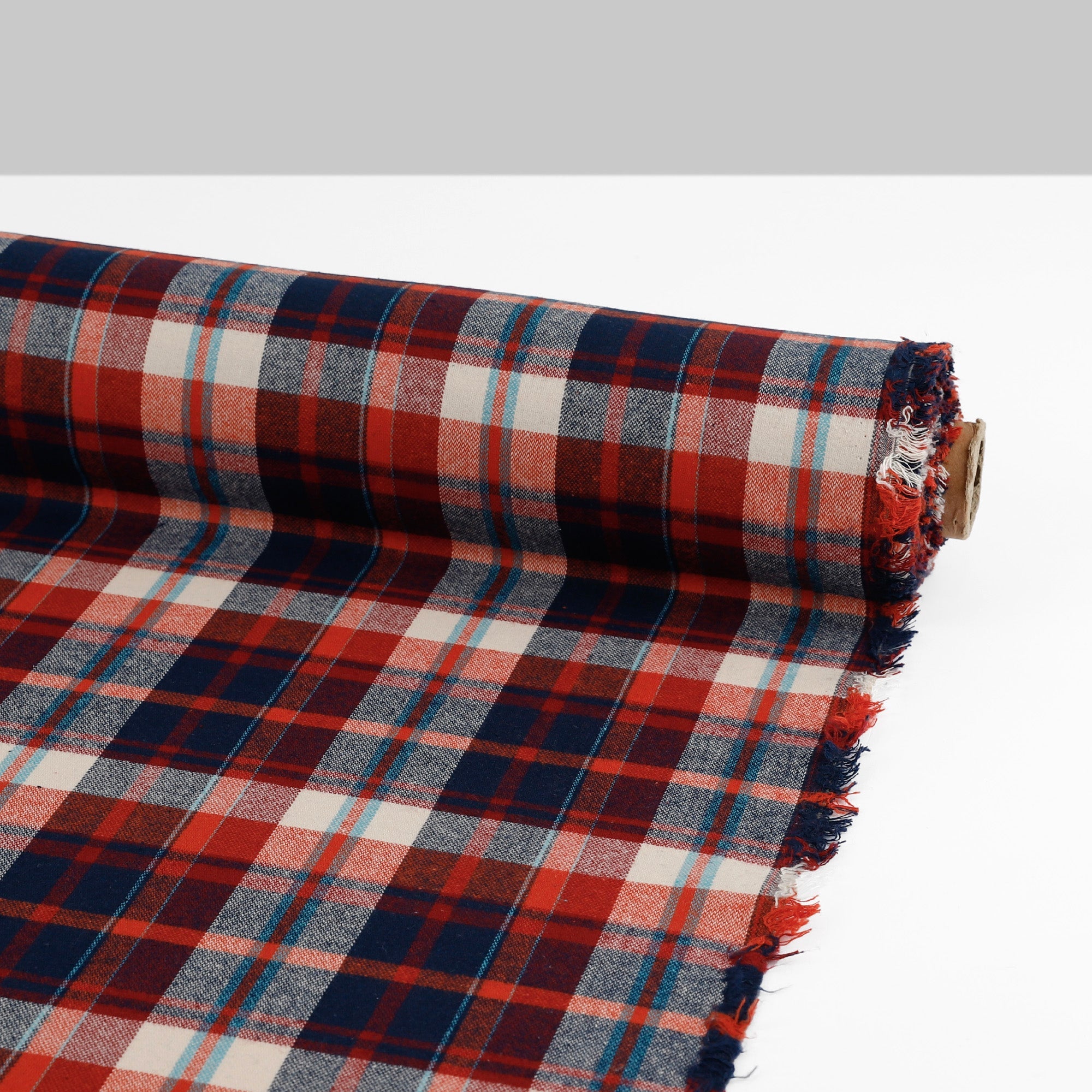 Brushed Cotton Plaid - Tomato