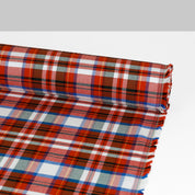 Plaid Soft Cotton Twill - White Primary
