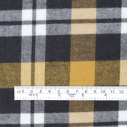 Plaid Brushed Twill - Grey Mustard
