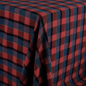 Shadow Check Brushed Cotton Twill - Red