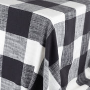 Brushed Buffalo Check Cotton - Charcoal/White