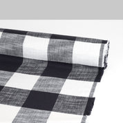 Brushed Buffalo Check Cotton - Charcoal/White