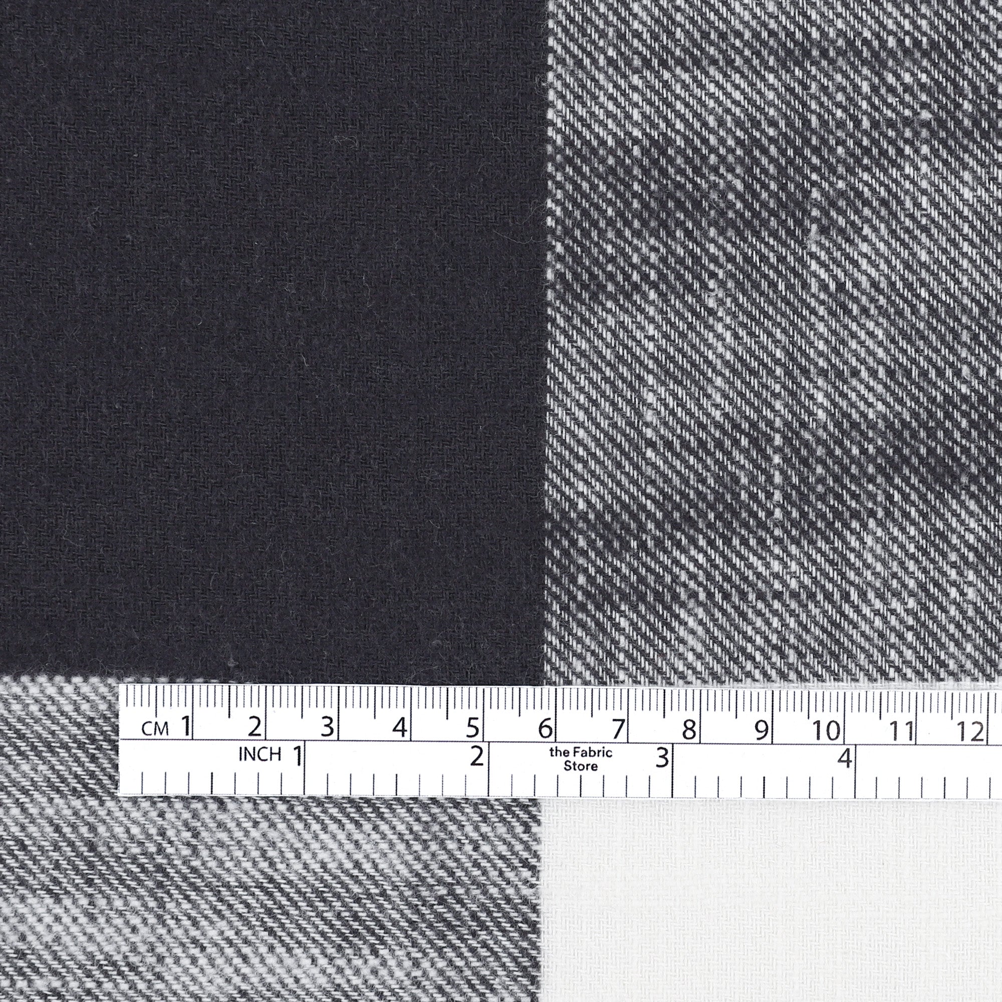 Brushed Buffalo Check Cotton - Charcoal/White
