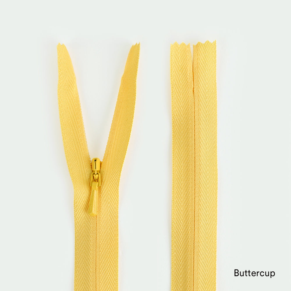 Invisible Zips - 23cm - Buttercup