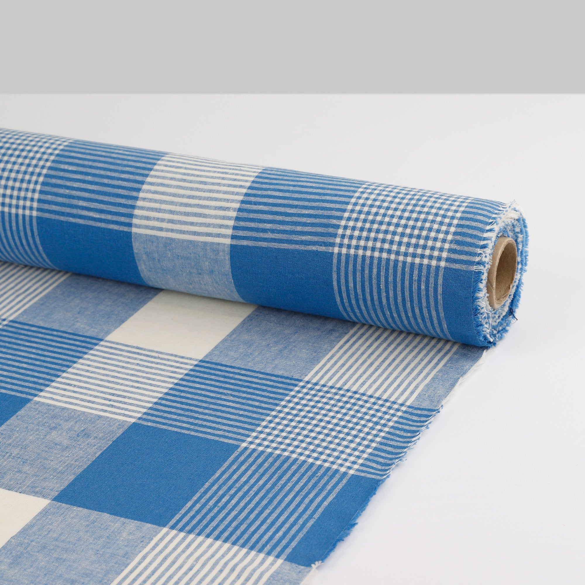 Linen / Rayon Check - Picnic Blue
