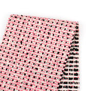Italian Cotton Blend Check Tweed - Doll Pink / Ivory