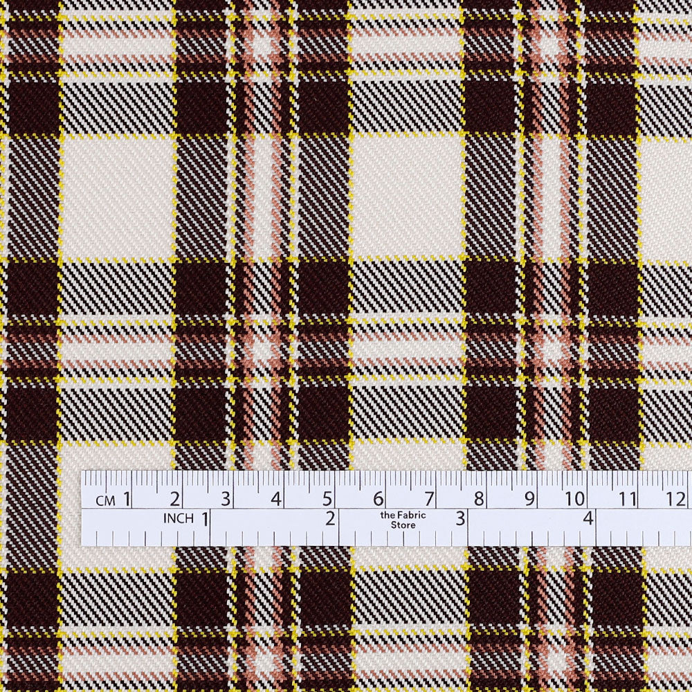 Plaid Twill Poly Suiting - Lamington