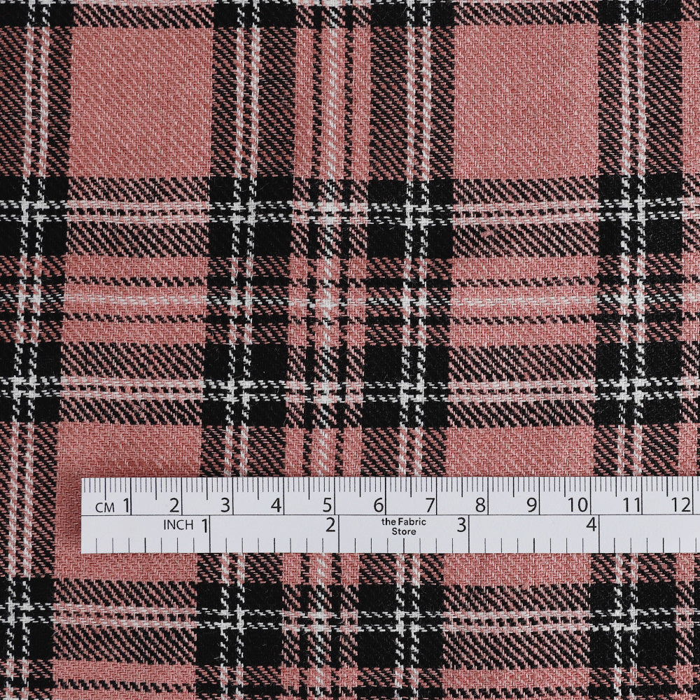 Plaid Twill Linen - Pink