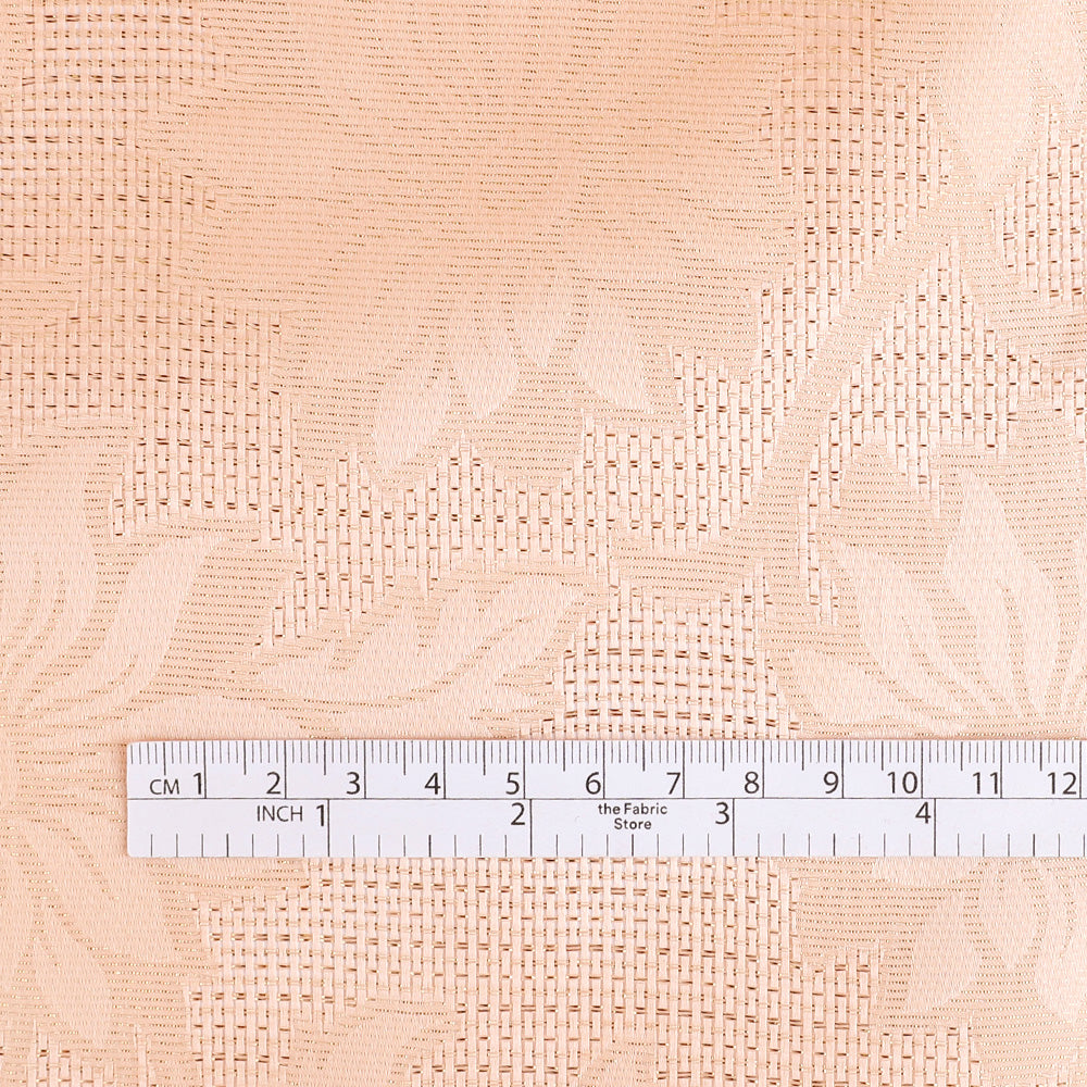 Clematis Basketweave Silk Jacquard - Apricot