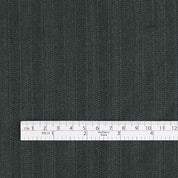 Thread Stripe Wool Suiting - Black / Teal