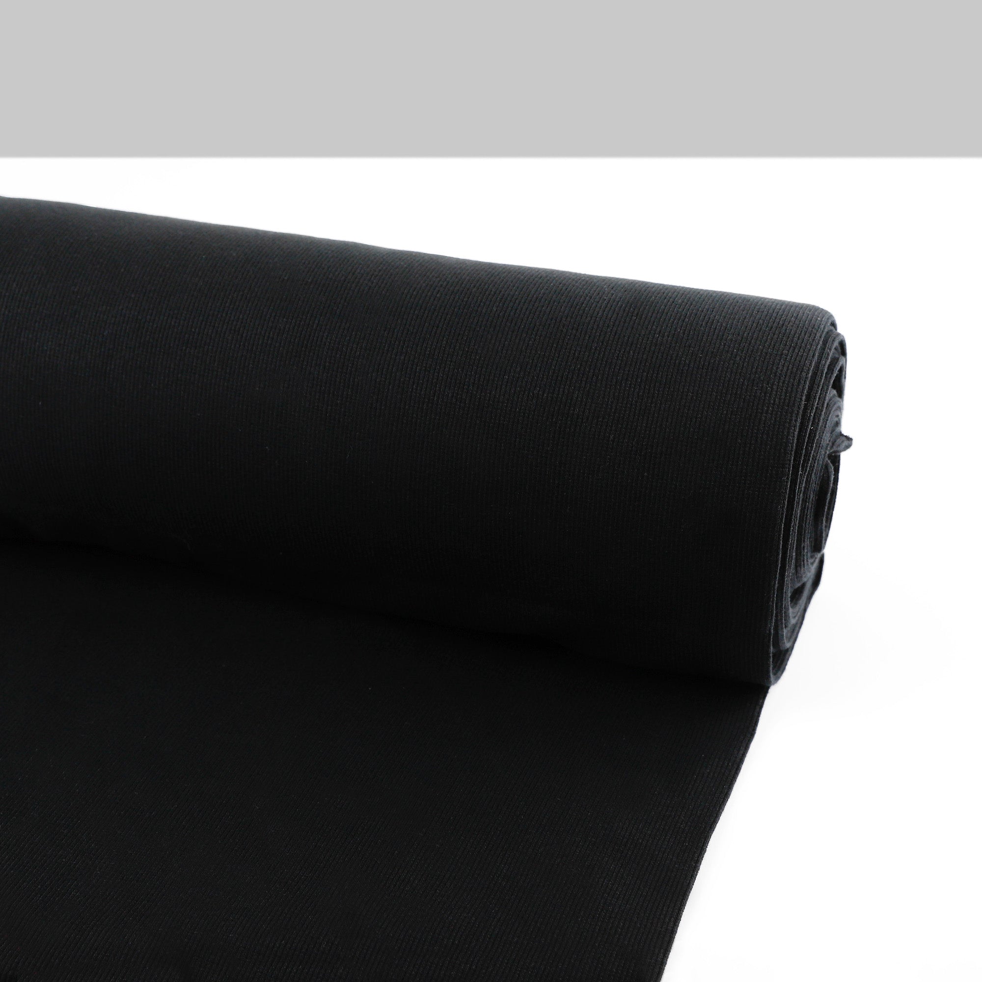 Heavyweight Stretch Cotton 2x2 Rib Tube - Black – The Fabric Store
