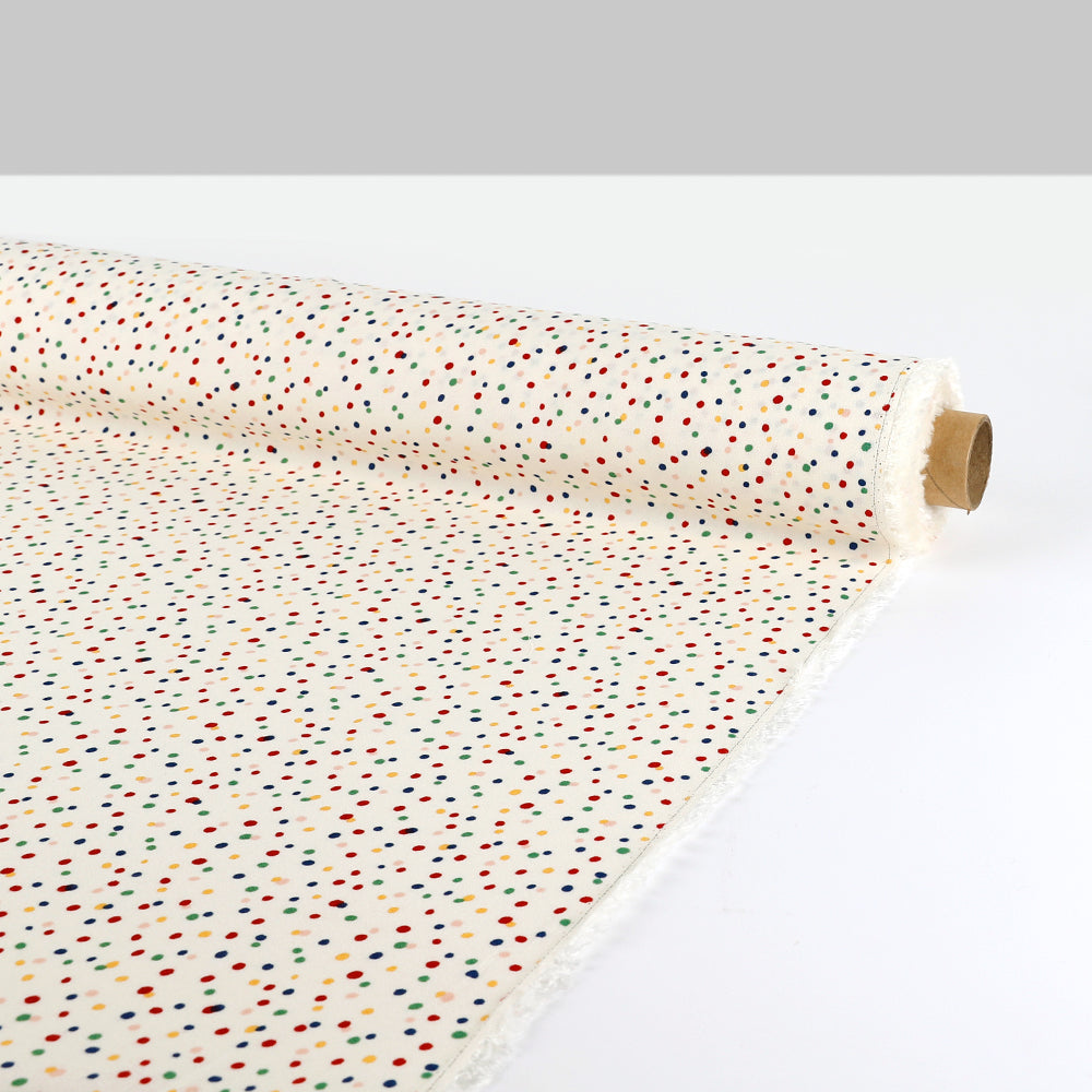 Fairy Bread Viscose / Rayon Crepe - Ivory
