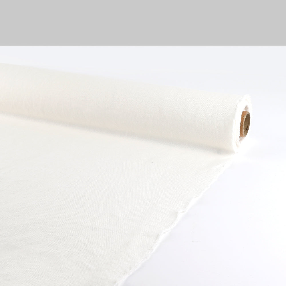 Tumbled Heavyweight Linen Twill - Ivory