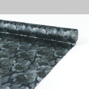 Peony Hammered Poly Satin - Grayscale