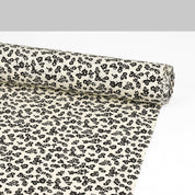 Fifties Flower Poplin - Cream/Black