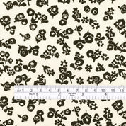 Fifties Flower Poplin - Cream/Black