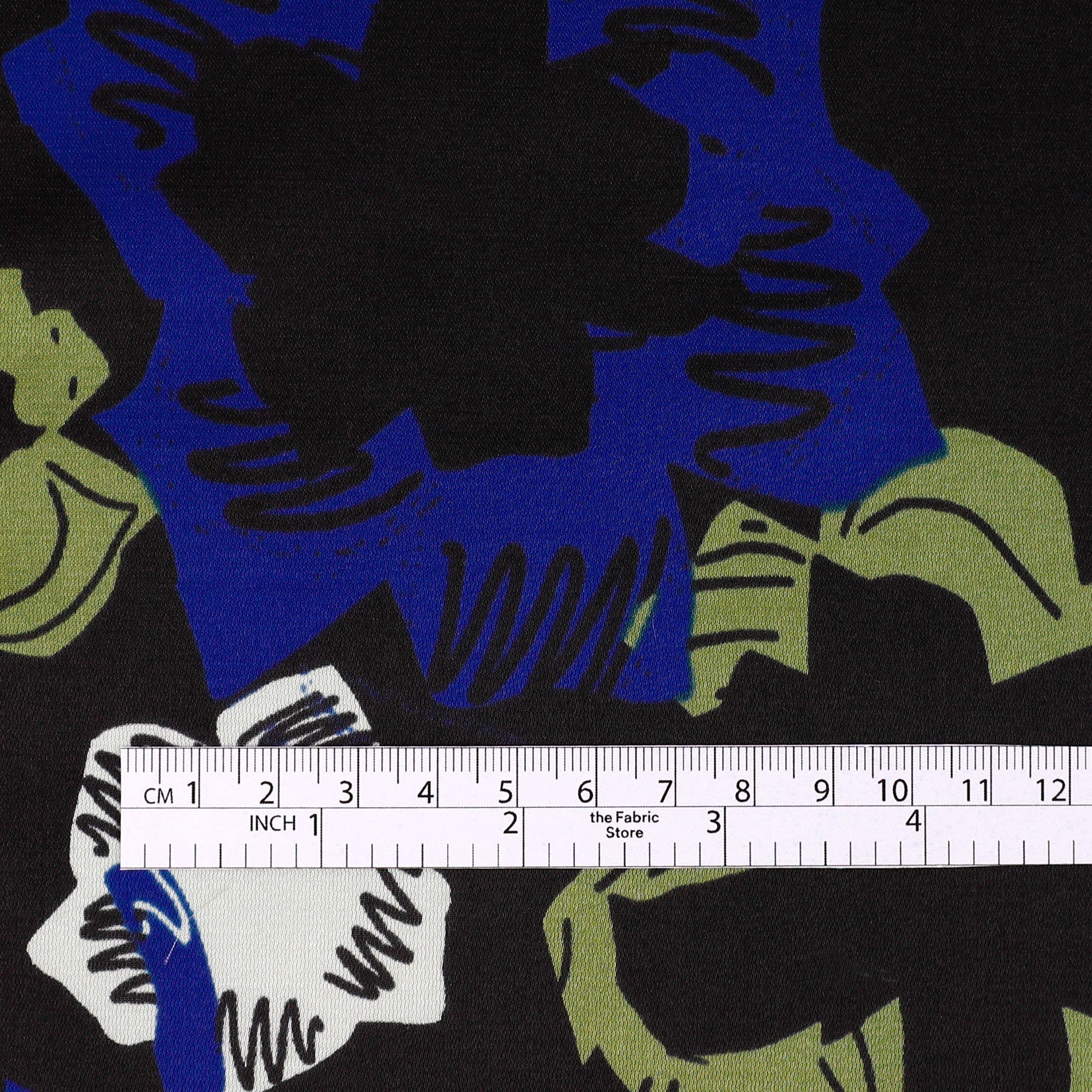 Monstera Lightweight Silk / Cotton Sateen - Black