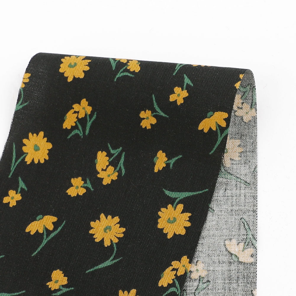 Calendula Cotton Blend Twill - Black