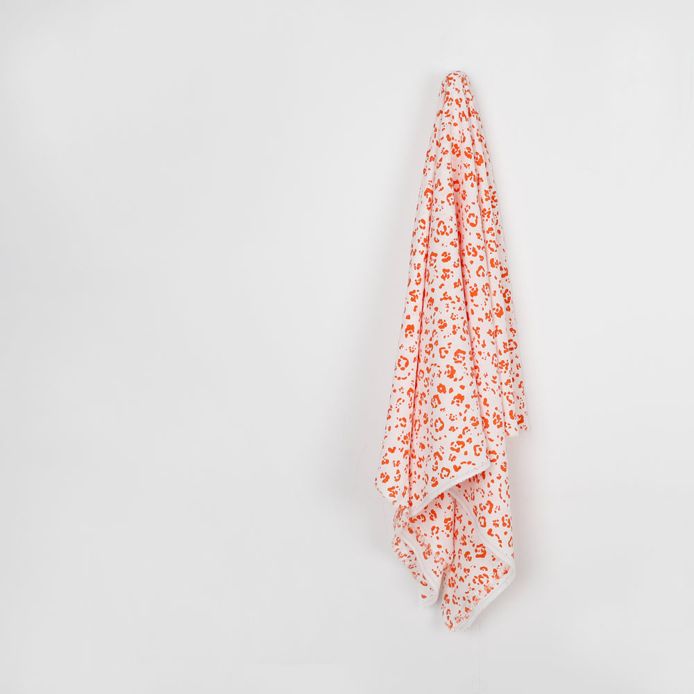 Dalmation Print Viscose Crepe - Orange