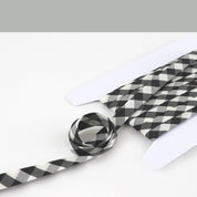Gingham Cotton Bias Binding - Black