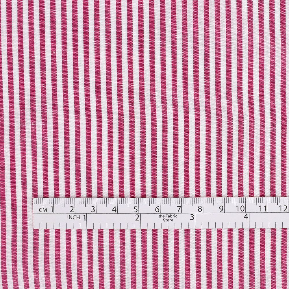 Candy Stripe Cotton / Rayon - Berry