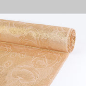 Deco Poppy Rose Silk Jacquard - Gold